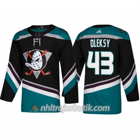 Män Ishockey Anaheim Ducks Tröja Steve Oleksy 43 Alternate Adidas 2018-19 Authentic